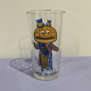 Vintage McDonalds MAYOR McCHEESE 1977 Tumbler Glass MCDONALD'S PROMO